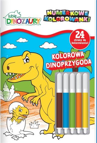 Lubię dinozaury. Numerkowe kolorowanki