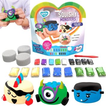 Zestaw z lekką ciastoliną piankolina Squishy Monst