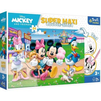 Puzzle 24 Super Maxi Mickey w wesołym miasteczku