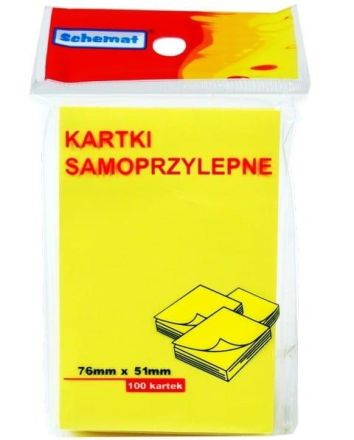 Karteczki samoprzylepne 76x51mm 100szt