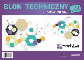 Blok techniczny  A4/10K biały (10szt)