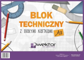 Blok techniczny A3/10K biały (10szt)