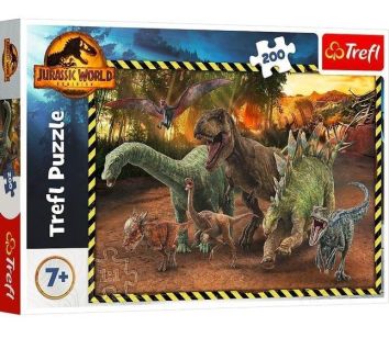 Puzzle 200 Dinozaury z Parku Jurajskiego TREFL
