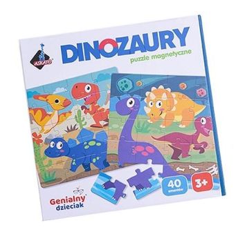 Genialny dzieciak. Puzzle magnetyczne Dinozaury