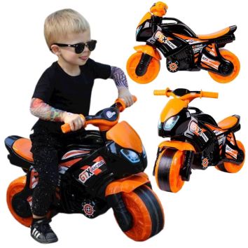 Motocykl pomarańczowo-czarny