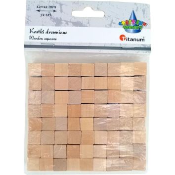 Kostki drewniane 12x12mm 72szt