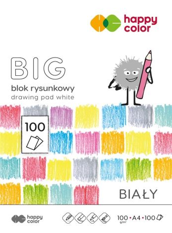 Blok rysunkowy biały A4/100K BIG HAPPY COLOR