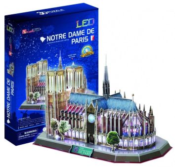 Puzzle 3D Katedra Notre Dame LED