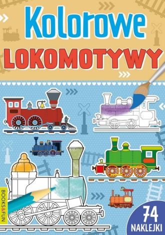 Kolorowe lokomotywy z naklejkami