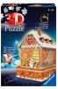 Puzzle 3D 216 Budynki nocą: Piernikowa Chatka