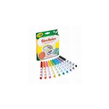 Flamastry do tkanin zmywalne 10 kolorów CRAYOLA