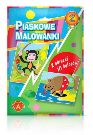 Piaskowe malowanki - Hipopotam, małpa ALEX