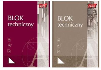 Blok techniczny A4/10K MIX (10szt)