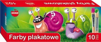 Farby plakatowe 10 kolorów 20ml MONA