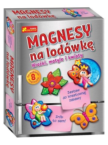 Magnesy Wróżki motyle i kwiaty