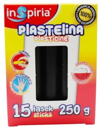 Plastelina czarna 15 lasek 250g