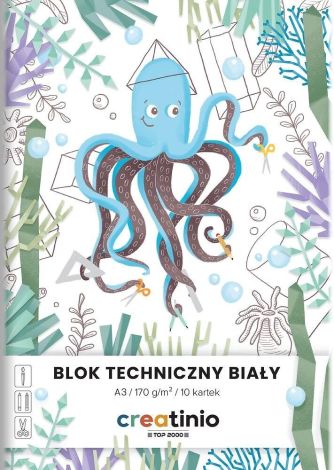 Blok techniczny biały A3/10K Creatinio (10szt)