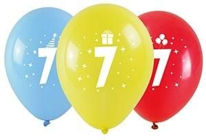 Balony z nadrukiem 7 28cm 3szt