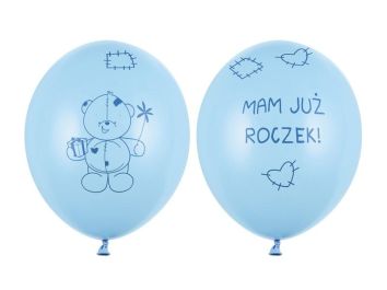 Balony Miś - mam już roczek 30cm 6szt