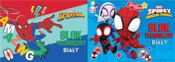 Blok techniczny A4/10K biały Spider Man