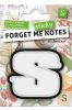 Forget me sticky notes kart samoprzylepne litera S