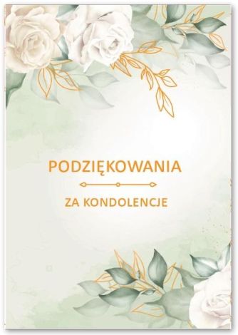 Karnet Podziękowania za kondolencje