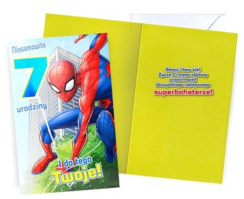 Karnet Urodziny 7 Spider-Man