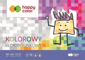 Blok rysunkowy kolor A4/15K HAPPY COLOR