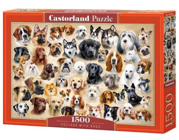 Puzzle 1500 Collage with Dogs CASTOR