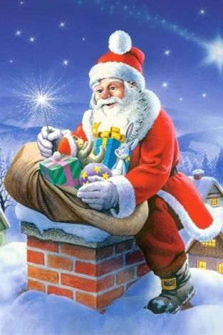 Puzzlowa kartka pocztowa Santa Claus