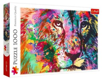 Puzzle 1000 Kolorowy lew TREFL