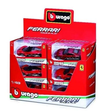 Ferrari różne rodzaje 1:43 BBURAGO