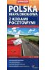 Polska mapa drogowa z kodami pocztowymi 1:650 000