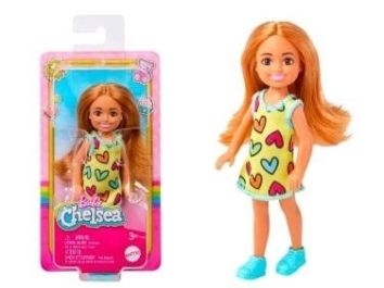 Barbie Chelsea Sukienka w serca HNY57