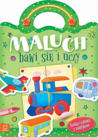 Maluch bawi się i uczy. Nauka i zabawa z naklejkam