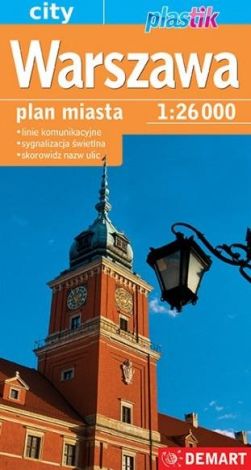 Plan miasta - Warszawa plastik 1:26 000 w.2023