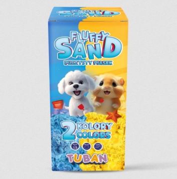 Zestaw Fluffy Sand 2x70g niebieski/żółty TUBAN