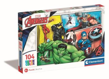 Puzzle 104 Super kolor Marvel Avengers