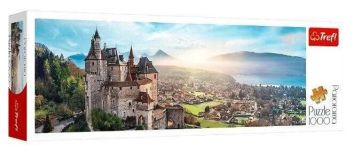 Puzzle 1000 Panorama Zamek Menthon, Francja TREFL