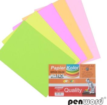 Papier kolorowy A4 fluo