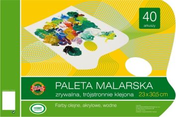 Paleta malarska 23x30 zrywalna 40 arkuszy