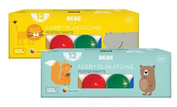 Farby plakatowe 12 kolorów 20ml BB Kids