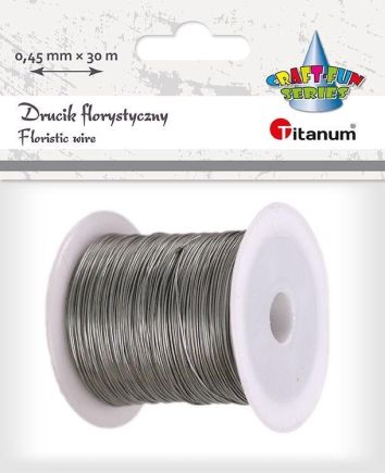 Drucik florystyczny 0,45mm x 30m serbrny