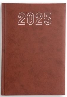 Kalendarz 2025 A5 standard brązowy