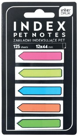 Zakładki indeksujące Pet Strzałki Neon