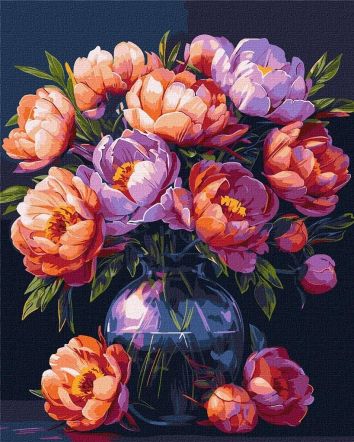 Malowanie po numerach - Luksus kwiatuw 40x50cm