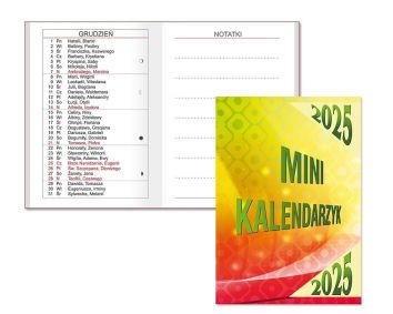 Kalendarz 2025 kieszonkowy mini MIX