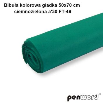 Bibuła kolorowa gładka c.zielona 50x70cm 30ark