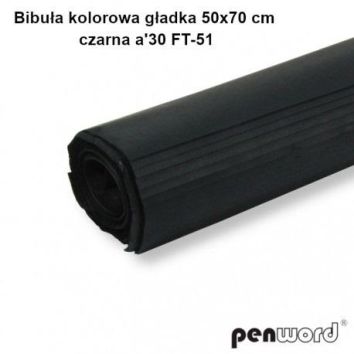 Bibuła kolorowa gładka czarna 50x70cm 30 arkuszy