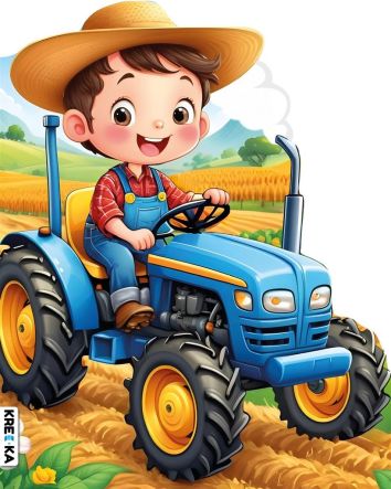 Traktor z rolnikiem